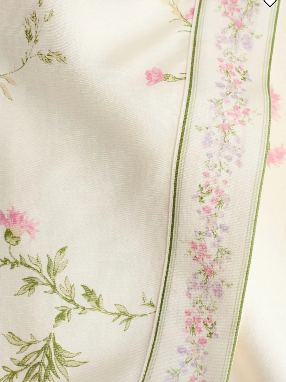 H&M Lyocell-Blend White/Floral Printed Midi Wrap Skirt. Size XS